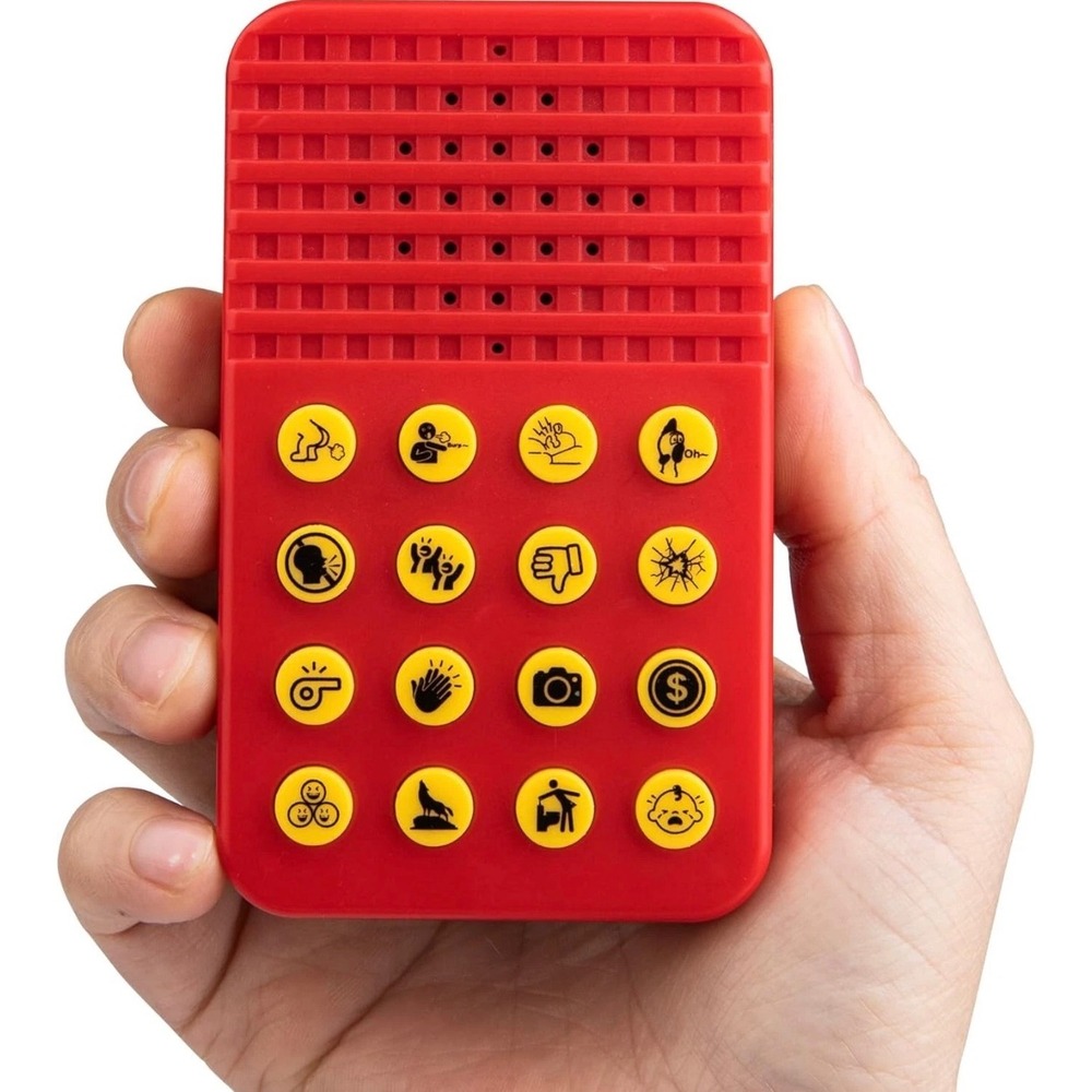 WonderFun 16 Hilarious Sound Effects Machine Red Portable Prank Toy KN-006